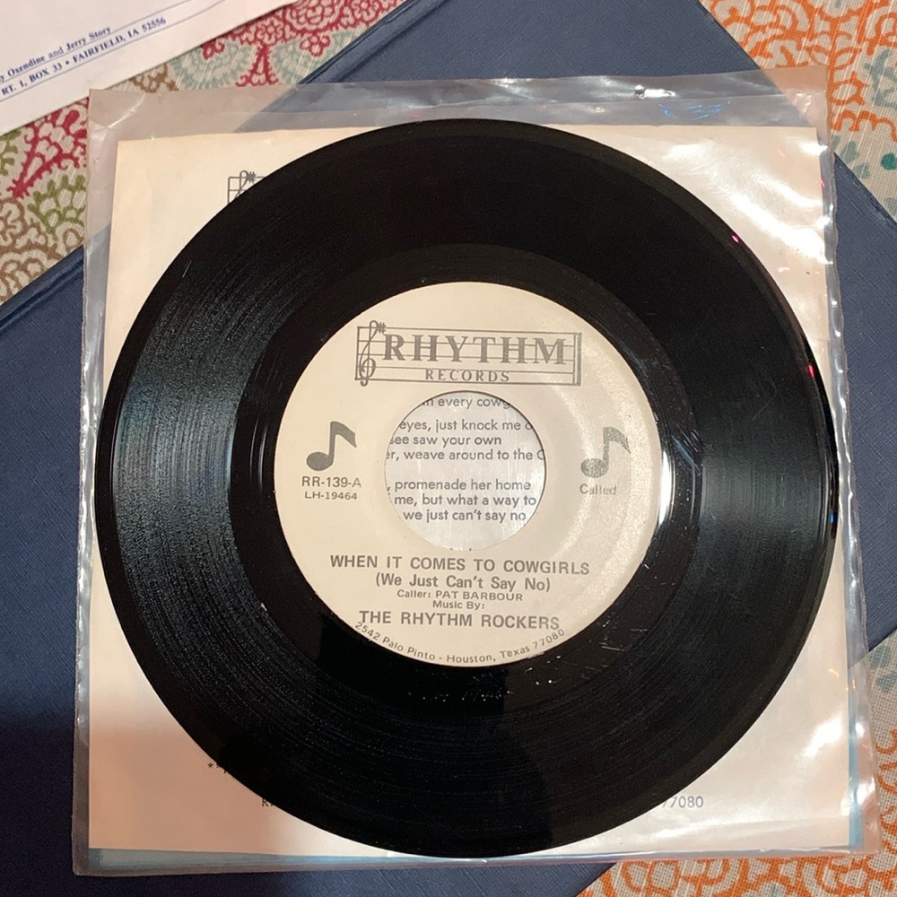 Square Dance 45 rpm Viny “ When It Comes To Cowgirls( We Ju Can’t Say No)”